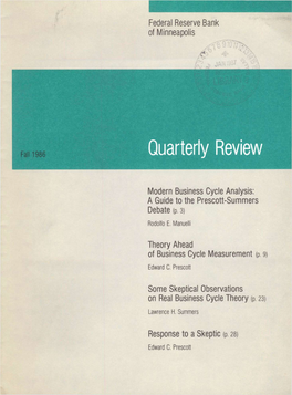 Theory Ahead of Business Cycle Measurement (P