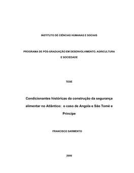 O Caso De Angola E São Tomé E Príncipe