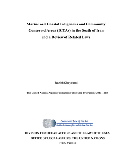 Marine and Coastal Indigenous and Community Conserved Areas (Iccas) in the South of Iran and a Review of Related Laws