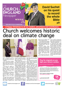 Church Welcomes Historic Deal on Climate Change