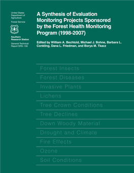 A Synthesis of Evaluation Monitoring Projects Sponsored by the Forest Health Monitoring Program (1998-2007)