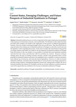 Current Status, Emerging Challenges, and Future Prospects of Industrial Symbiosis in Portugal