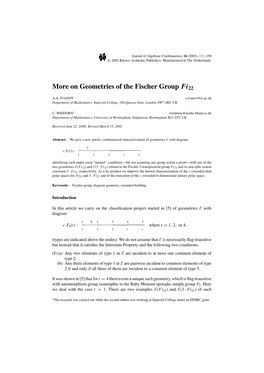 On Geometries of the Fischer Group <Emphasis Type=