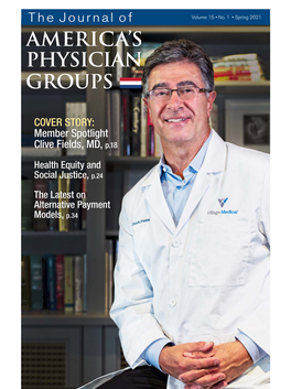 The Journal of America's Physician Groups – Spring 2021 Edition