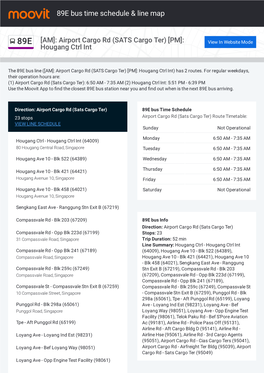 89E Bus Time Schedule & Line Route