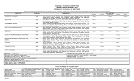 ASSEMBLY STANDING COMMITTEES (Revised Version, 12