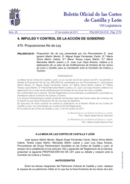 VIII Legislatura 4. IMPULSO Y CONTROL DE LA ACCIÓN DE