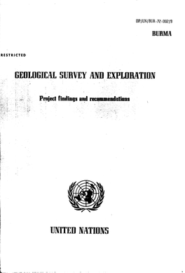 GEOLOGI[;I\L SURVEY and Explorfltion UNITED NATIONS