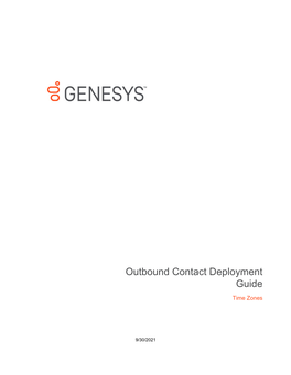 Outbound Contact Deployment Guide