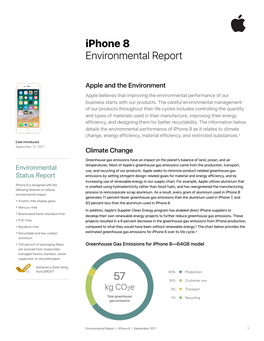 Iphone 8 Environmental Report