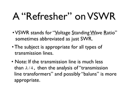 BARS VSWR.Key