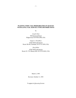 Waiting-Time Tail Probabilities in Queues with Long-Tail Service-Time Distributions