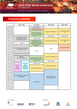 Programme Schedule