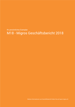 M18 - Migros Geschäftsbericht 2018