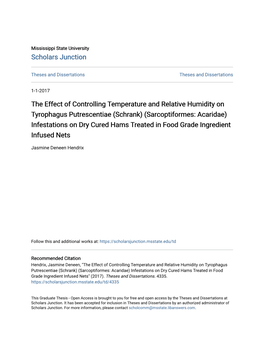 The Effect of Controlling Temperature and Relative