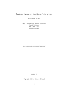 3 the Van Der Pol Oscillator 19 3.1Themethodofaveraging