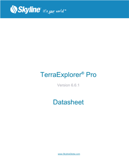 Terraexplorer® Pro Datasheet