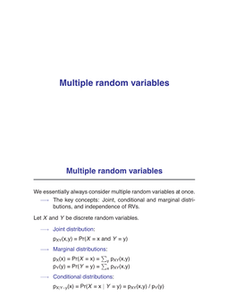 Multiple Random Variables