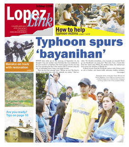 Typhoon Spurs Bayanihan