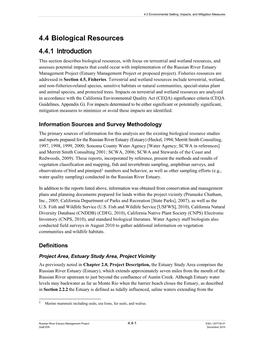 Russian River Estuary Management Project Draft