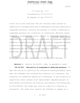 Unofficial Draft Copy As Of: September 9, 2016 (9:40AM) Lcj011