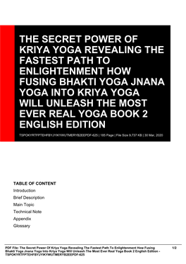 The Secret Power of Kriya Yoga Revealing the Fastest Path To