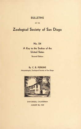 Bulletins of the Zoological Society of San Diego