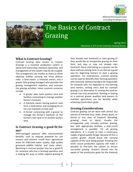 What Is Contract Grazing