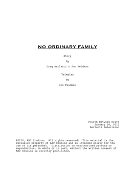 No Ordinary Family