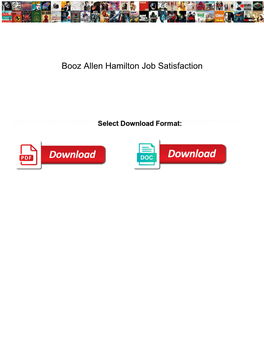 Booz Allen Hamilton Job Satisfaction