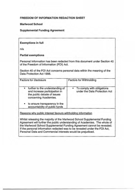 Funding Agreement