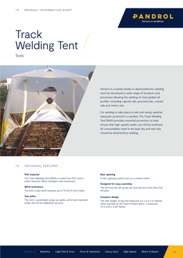 Track Welding Tent Tools