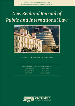 New Zealand Journal of Public and International Law No 1 June Vol 2017 15 International and of Public Journal Zealand New