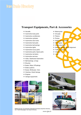 Transport Equipments, Part & Accessories