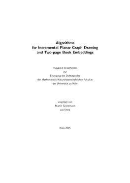 Algorithms for Incremental Planar Graph Drawing and Two-Page Book Embeddings