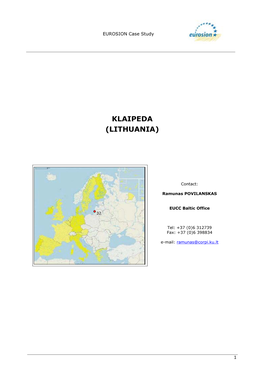 EUROSION Case Study: Klaipeda (Lithuania)