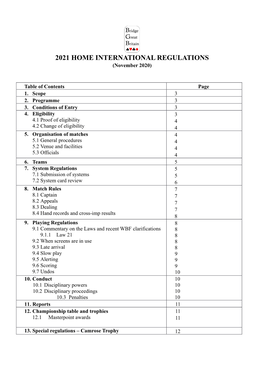 Camrose Regulations