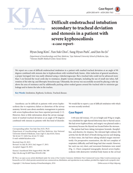 Difficult Endotracheal Intubation Secondary to Tracheal Deviation And