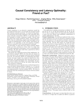 Causal Consistency and Latency Optimality: Friend Or Foe?