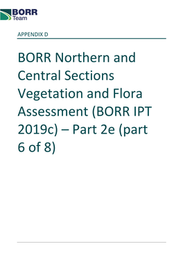 BORR Northern and Central Sections Vegetation and Flora Assessment
