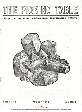 The Picking Table Volume 13, No. 2