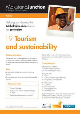 19 Tourism and Sustainability