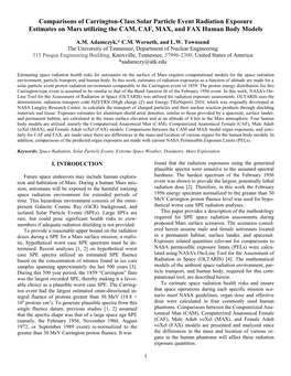 Comparisons of Carrington-Class Solar Particle Event Radiation Exposure Estimates on Mars Utilizing the CAM, CAF, MAX, and FAX Human Body Models