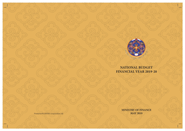 National BUDGET FINANCIAL YEAR 2019-20