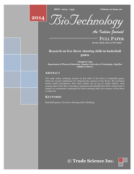 Research on Free Throw Shooting Skills in Basketball Games