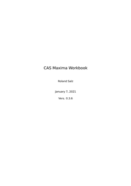 CAS Maxima Workbook