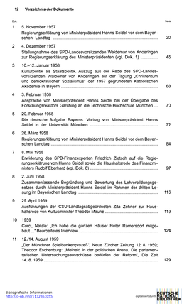 1 5. November 1957 Regierungserklärung Von Ministerpräsident Hanns Seidel Vor Dem Bayeri­ Schen Landtag