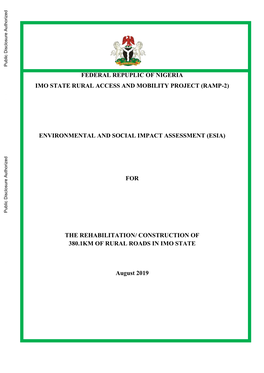 Environmental-And-Social-Impact-Assessment-For-The-Rehabilitation-And-Construction-Of