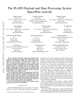 The PLATO Payload and Data Processing System Spacewire