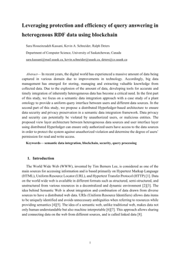 Leveraging Protection and Efficiency of Query Answering in Heterogenous RDF Data Using Blockchain